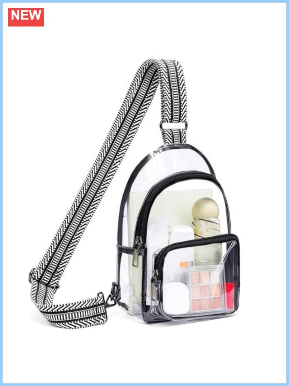 Clear Stadium Approved Crossbody Sling Bag TPU Waterproof